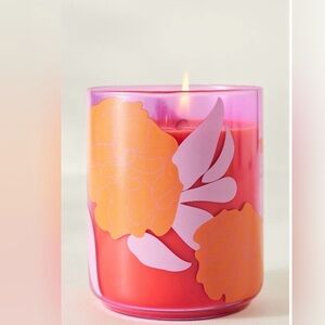 Anthropologie Neon Fresh Fig Tree Glass Candle NWT